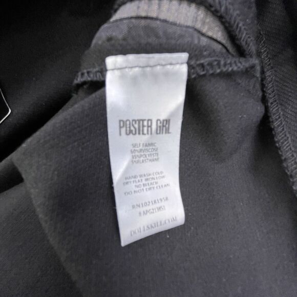 Dolls Kill Poster Flare Pants Womens L Black Silver Sequins Gothic Punk Festival - Picture 7 of 11